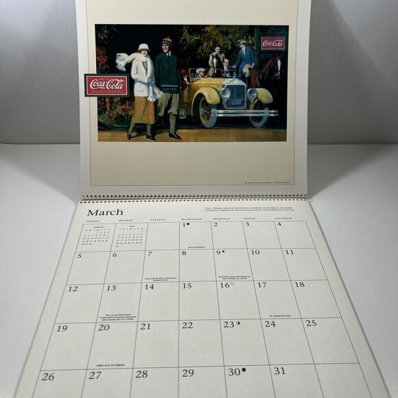 Coca Cola Calendar with Vintage Ads Retro Advertising Images 1995 Spiral Bound - Picture 3 of 8